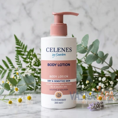 Лосьон для тела с морошкой для сухой и чувствительной кожи Celenes Cloudberry Body Lotion Dry &amp; Sensitive Skin
