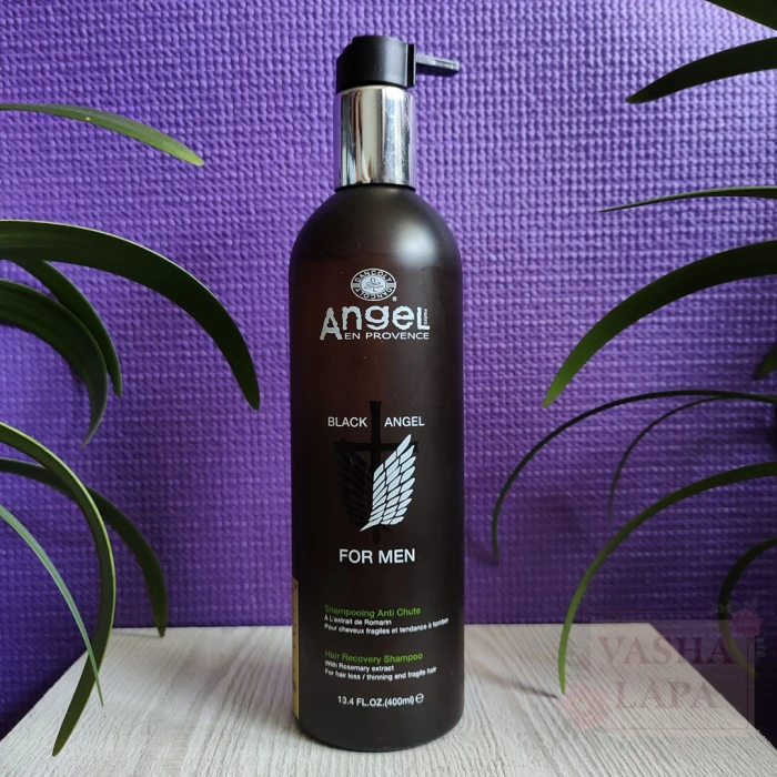 Шампунь от выпадения волос с экстрактом розмарина Аngel Рrofessional Black Angel Hair Recovery Shampoo