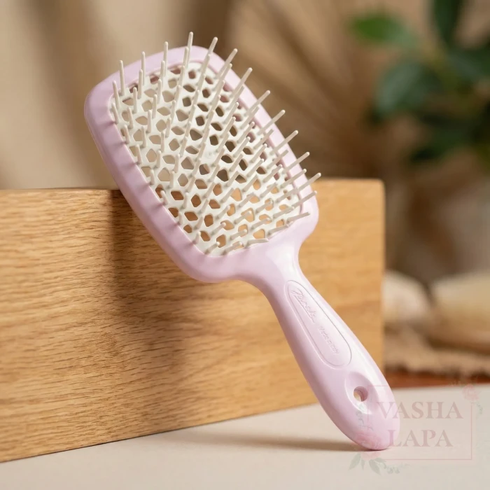 Расческа для волос Janeke 1830 Small Superbrush The Original Italian Pink-White Розово-белая