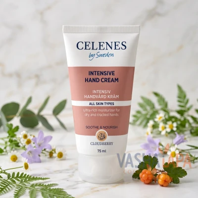 Интенсивный питательный крем для рук с морошкой Celenes Cloudberry Intensive Hand Cream All Skin Types
