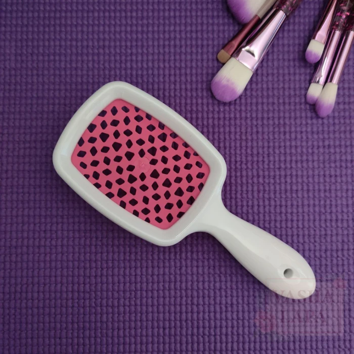 Расческа для волос Janeke 1830 Small Superbrush The Original Italian White-Raspberry Бело-малиновая