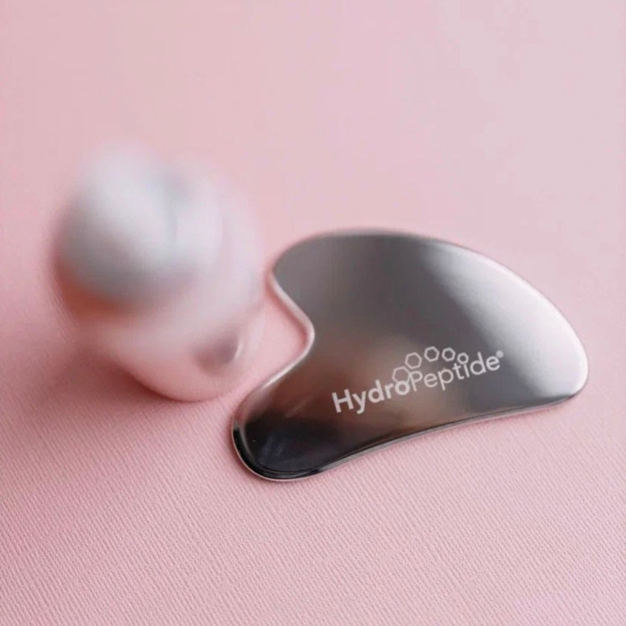 Скребок для массажа Гуа-ша из нержавеющей стали HydroPeptide Stainless Steel Gua Sha