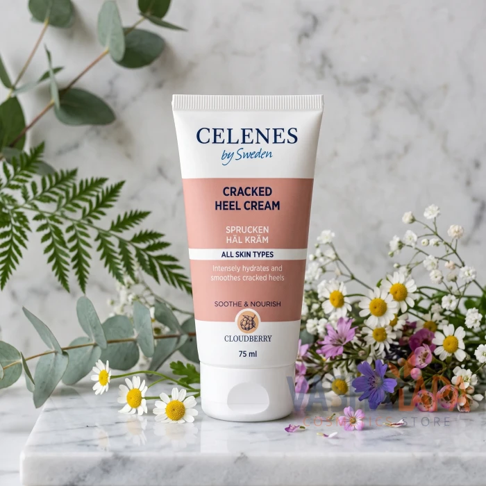 Заживляющий крем с морошкой для поврежденной кожи пяток Celenes Cloudberry Cracked Heel Cream All Skin Types