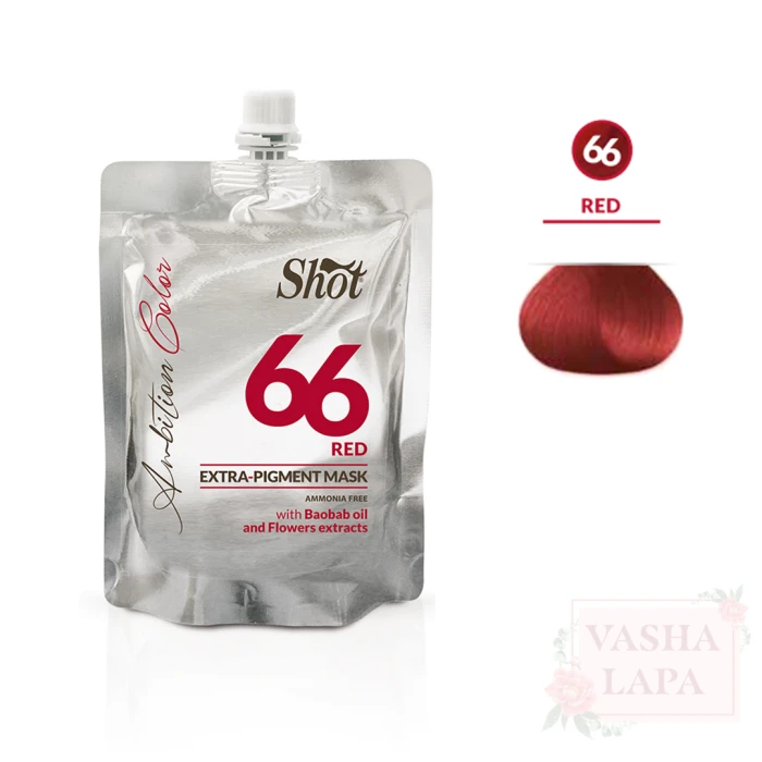 Тонуюча маска екстра пігмент Shot Ambition Color Extra Pigment Mask 66 Red