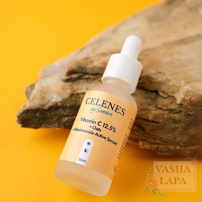 Сыворотка с витамином С, OATS и ниацинамидом Celenes Vitamin C 12,5% + Oats + Niacinamide Active Serum