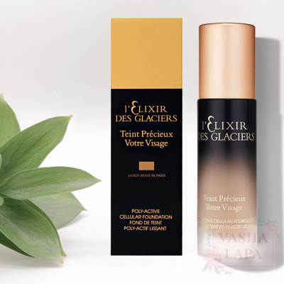 Эликсир ледников тональный крем "Цвет Песочный Беж" l'Elixir des Glaciers Teint Precieux Sandy Beige In Paris