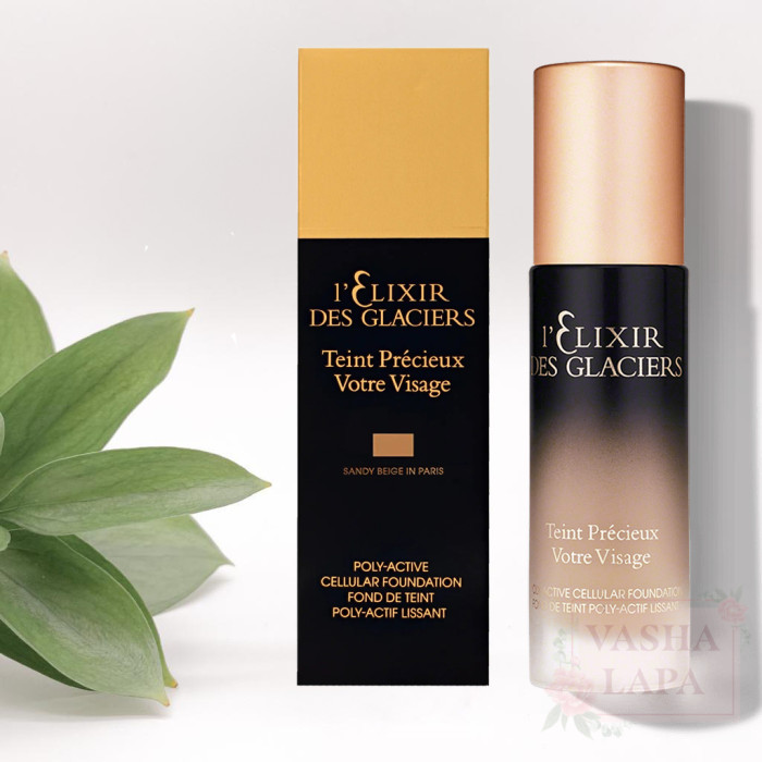 Эликсир ледников тональный крем "Цвет Песочный Беж" l'Elixir des Glaciers Teint Precieux Sandy Beige In Paris