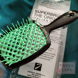 Расческа для волос Janeke 1830 Superbrush The Original Italian Black-Turquoise Черно-бирюзовая Расческа для волос Janeke 1830 Superbrush The Original Italian Black-Turquoise Черно-бирюзовая