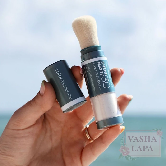 Матирующая пудра с кистью Colorescience Sunforgettable Total Protection™ Sheer Matte SPF 30 Sunscreen Brush