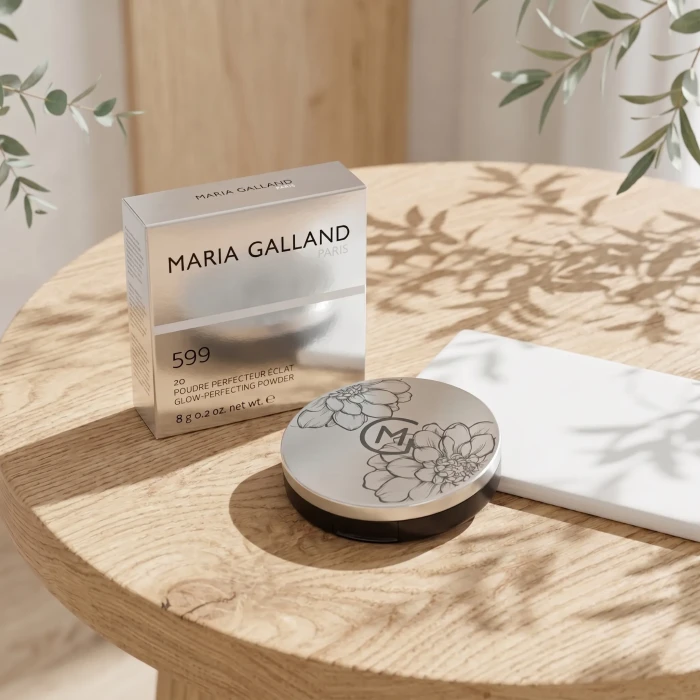 Компактная пудра в футляре с зеркалом, пуховкой Maria Galland 820 Glow-Perfecting Powder