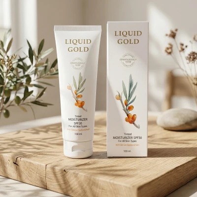 Денний крем Потрійний ефект Anna Lotan Liquid Gold Tinted Moisturizer SPF30