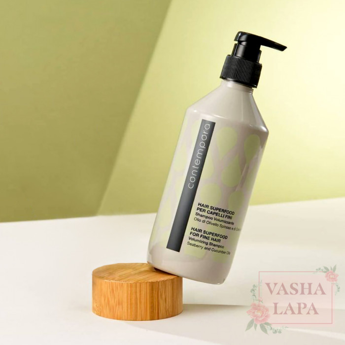 Шампунь для придания объема с маслом облепихи и огуречным маслом Соntempora Volumizing Shampoo Seaberry and Cucumber Oils