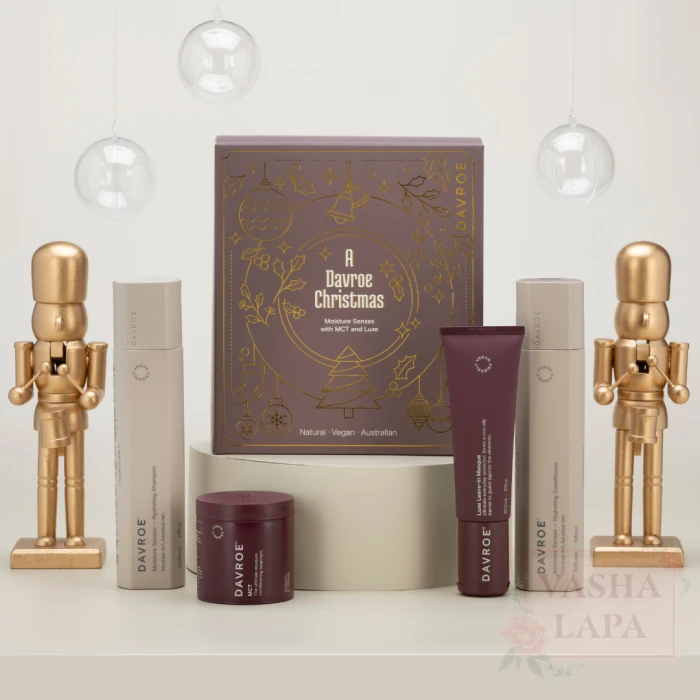 Рождественский набор продуктов для волос Увлажнение Davroe Christmas Moisture Senses Quad Pack